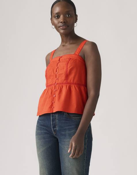 Levi's – Mimi – Kurze Bluse in leuchtendem Rot - view 1