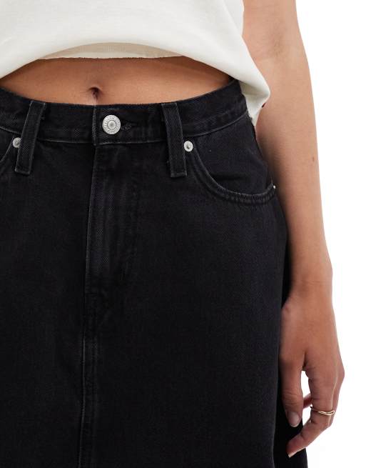 Black denim skirt levis best sale