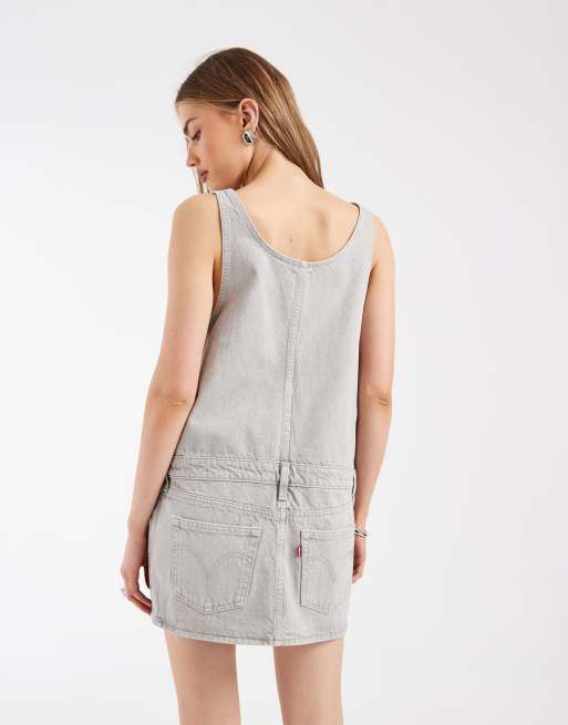 Levi's - Mini jurk met rits in grijs, 4 van 4