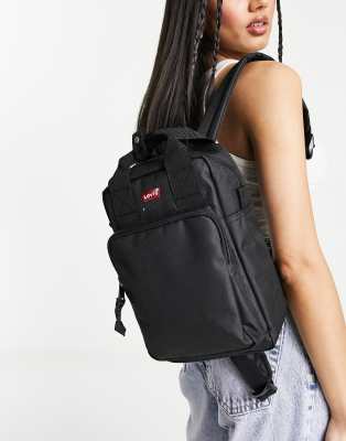 Levi's - Mini-Rucksack in Schwarz mit Fledermaus-Logo-Black