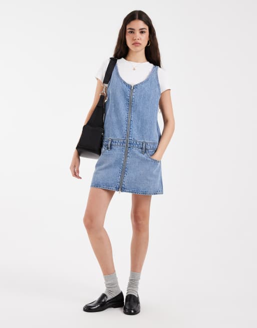 Levi's mini zip dress in blue, 4 of 4
