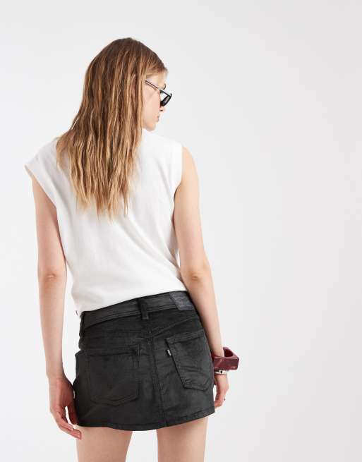 Levi's minikjol i manchester, svart, 4 av 5