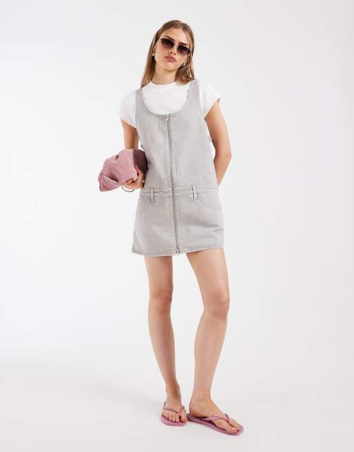 Levi's – Minikleid in Grau mit Reißverschluss, 2 von 4