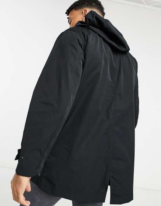 Levi s Mission fishtail hooded parka jacket in caviar black