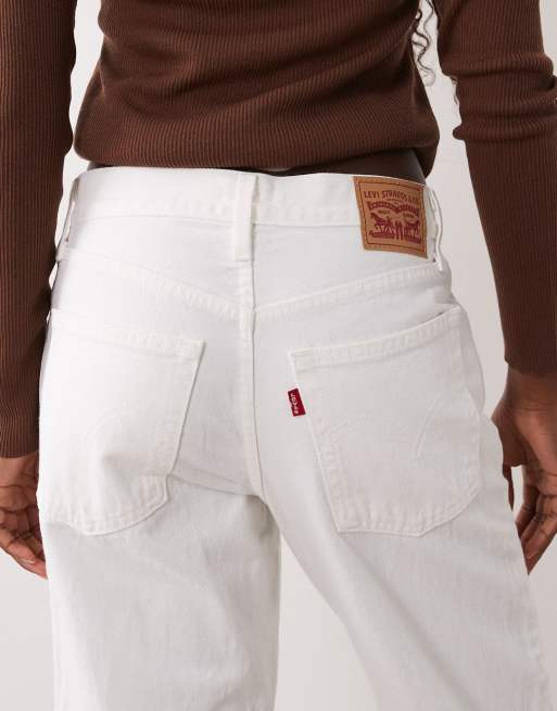Levi's mittelhohe Loose Bootcut-Jeans in Weiß, 5 von 5
