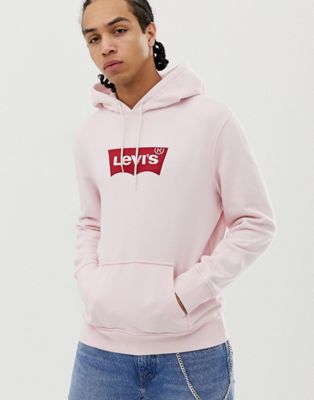 modern batwing logo hoodie in pink | ASOS