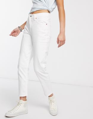 levis mom jeans white