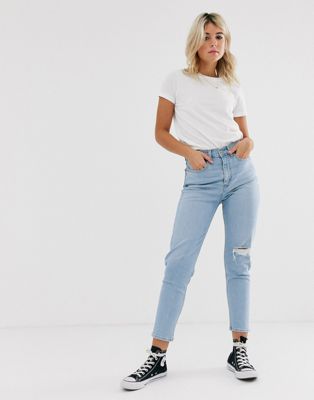 Levi's mom jeans in bleach wash | ASOS