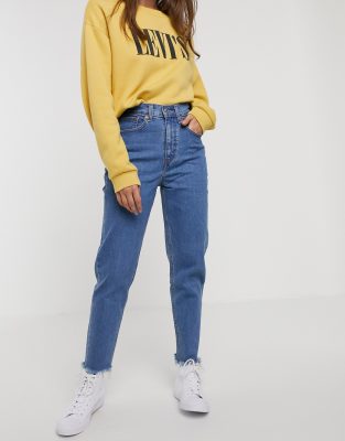 levi's tapered mom jeans