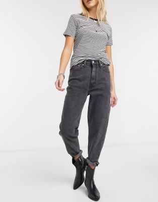 levis mom jeans grey