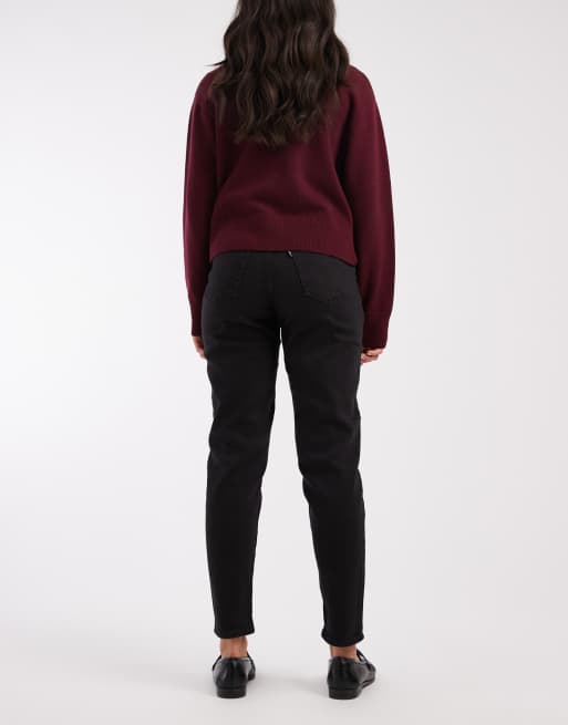 Levi's - Mom jeans met hoge taille in zwart , 3 van 5