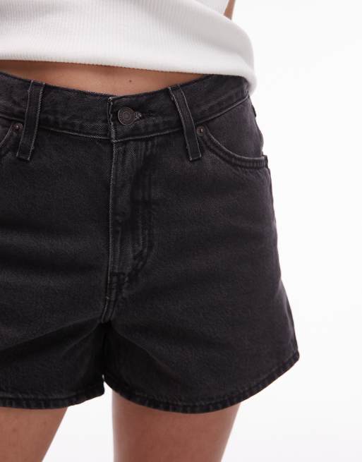 Levi's - Mom short in jaren 80-stijl in zwarte wassing, 3 van 5