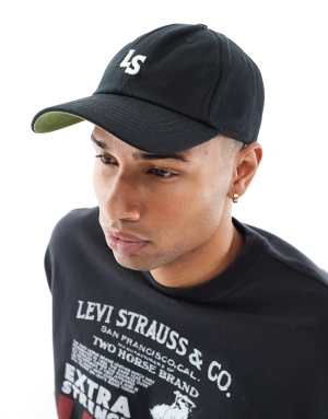 Levis monogram twill baseball cap in black