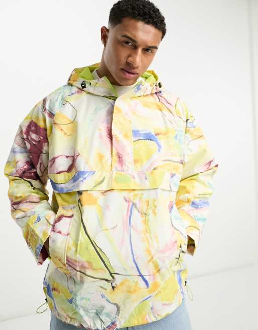 Levi's – Mönstrad anorak med huva och logga framtill