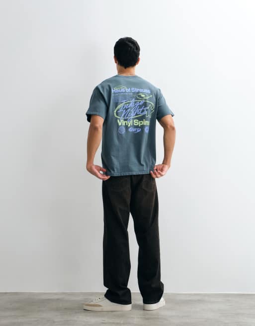 Levi's – Mörkblå t-shirt med tryck baktill, 4 av 5