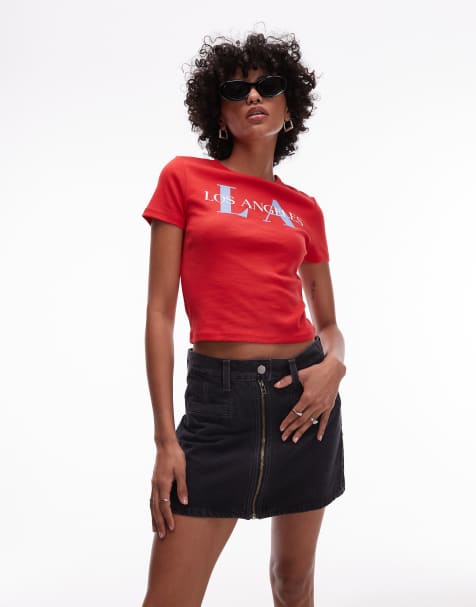 Levi's Moto Icon denim mini skirt in black - view 1