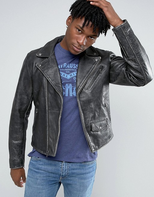 Levis Moto Vintage Leather Jacket | ASOS