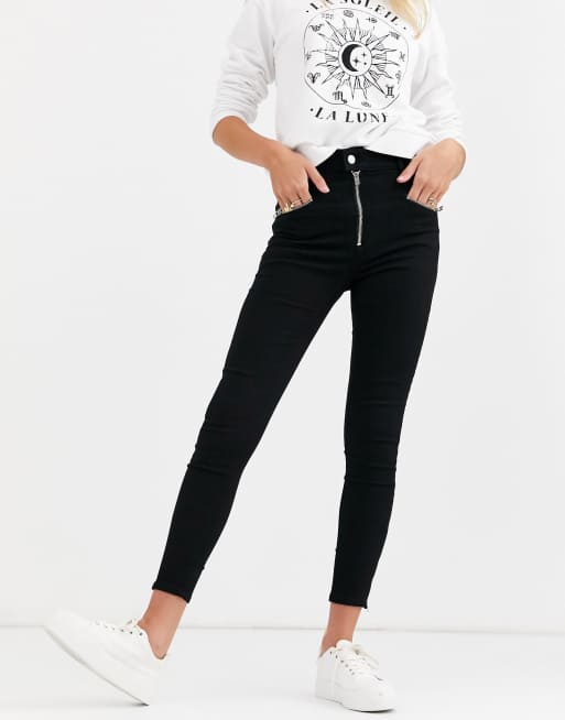 Levi's Moto zip detail ankle grazer skinny jeans | ASOS