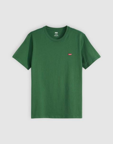 Levi's - Mørkegøn T-shirt med originalt flagermuslogo - view 1