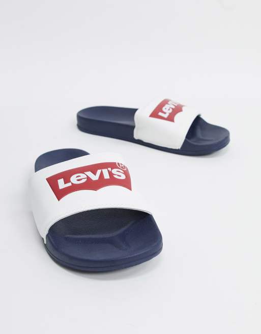 Levi's - Mules avec logo de la marque - Bleu marine