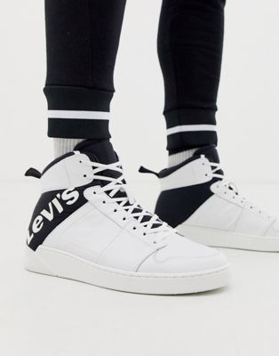 Levi's - Mullet - Hoge sneakers met logo in wit