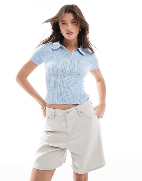 Levi's – Naturvita, baggy jeansshorts i linnemix med hög midja - view 1