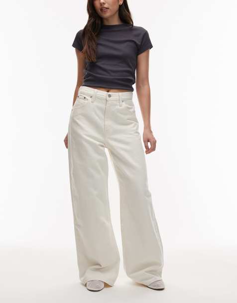 Levi's – Naturvita jeans med barrelben och indragen detalj - view 1