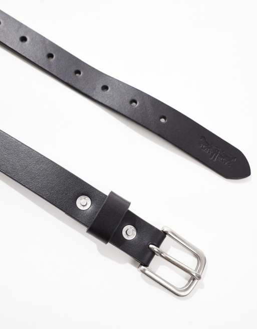 Levi's - New - Cintura in pelle slim nera, 2 di 3