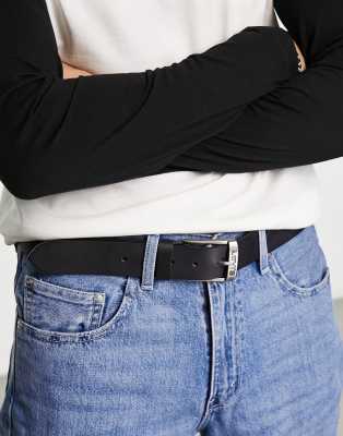 Levi's - New Duncan - Ceinture en cuir - Noir