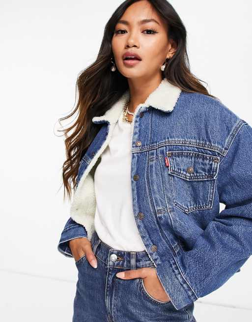 Veste en jean doublée sherpa best sale