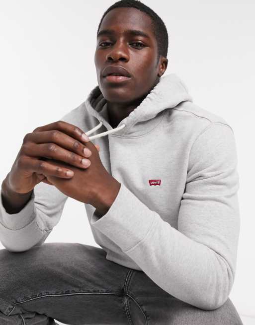 Levi's new original small batwing logo hoodie in grey marl | ASOS