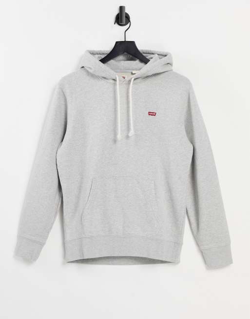 Levi s new original small batwing logo hoodie in light heather gray