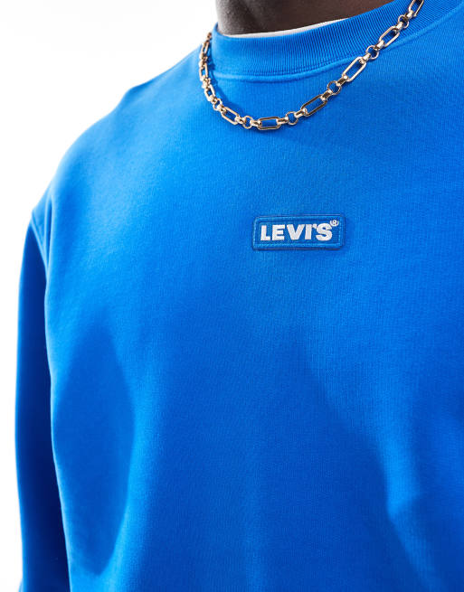Levi's – Niebieska bluza o luźnym kroju z małą naszywką z logo, 3 z 4