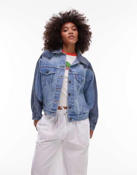 Levi's 90's western pieced denim trucker jacket in blue