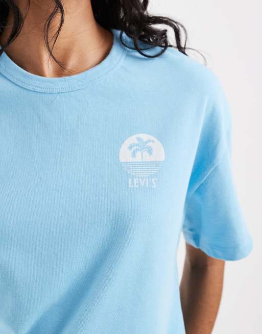Levi's – Niebieski T-shirt z nadrukiem , 3 z 4