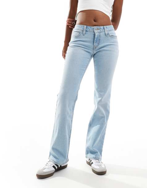 Levi's superlow bootcut jeans in bleach blue