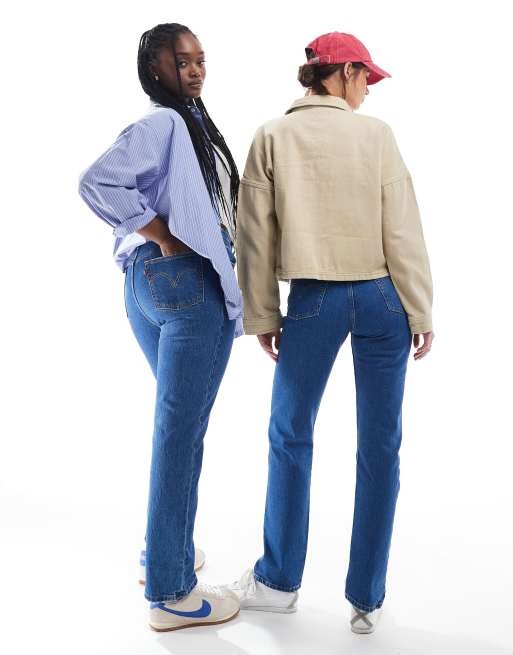 Levi's – Niebieskie jeansy 501 z krótszymi nogawkami o prostym kroju , 2 z 6