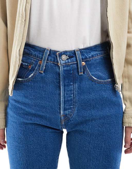 Levi's – Niebieskie jeansy 501 z krótszymi nogawkami o prostym kroju , 5 z 6