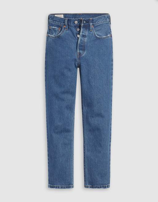 Levi's – Niebieskie jeansy 501 z krótszymi nogawkami o prostym kroju , 6 z 6