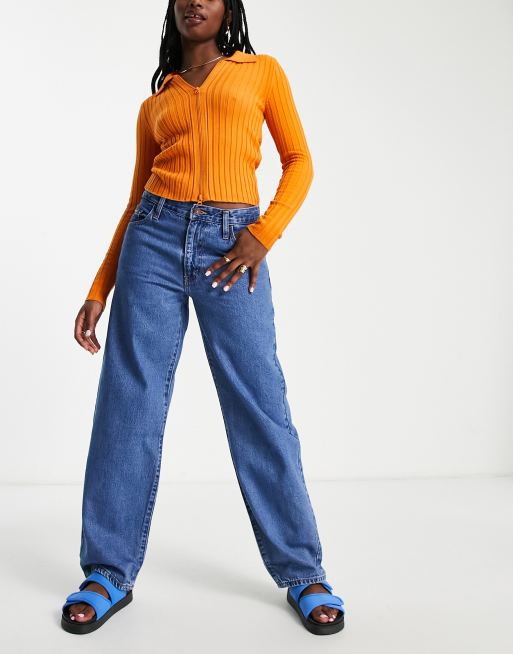 Levi's – Niebieskie luźne jeansy o kroju dad, 4 z 4