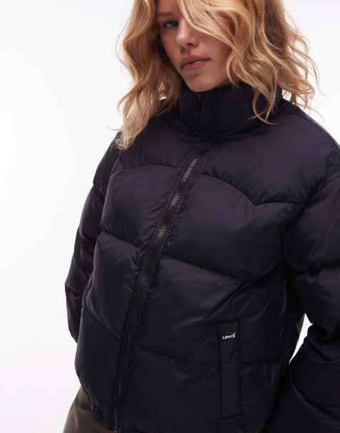 Levi's Noe nylon western puffer jacket in black - view 1