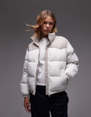 Levis Noe nylon western puffer jacket in white