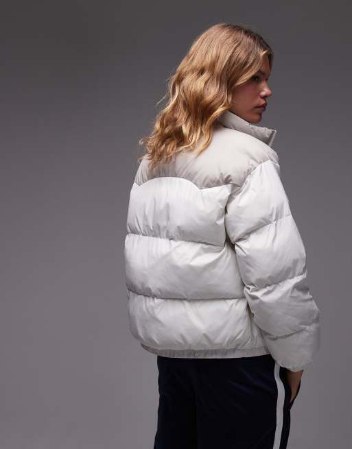Levi's Noe nylon western puffer jacket in white ASOS