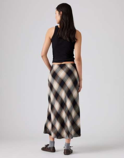 Levi's Noemi slip skirt in brown - view 1
