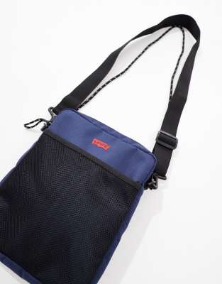 Levi's North-south Small Logo Dual Strap Crossbody Bag In Blue