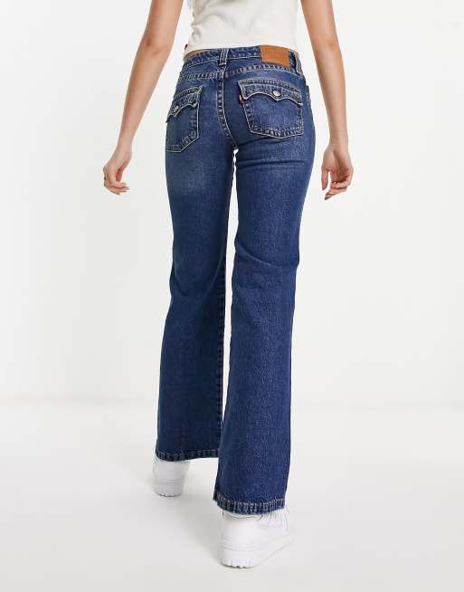 Bootcut dark hot sale wash jeans