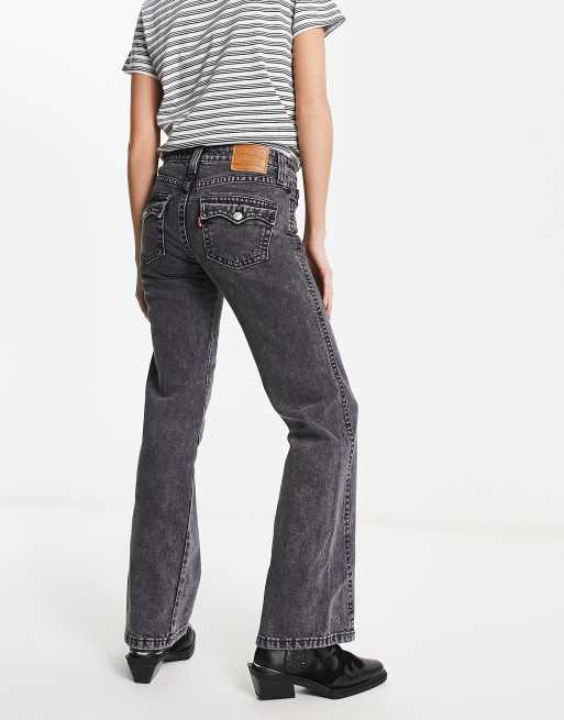 Levi s noughities boot cut jeans in washed black