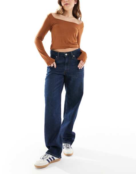 Levi's baggy dad jeans in dark blue 