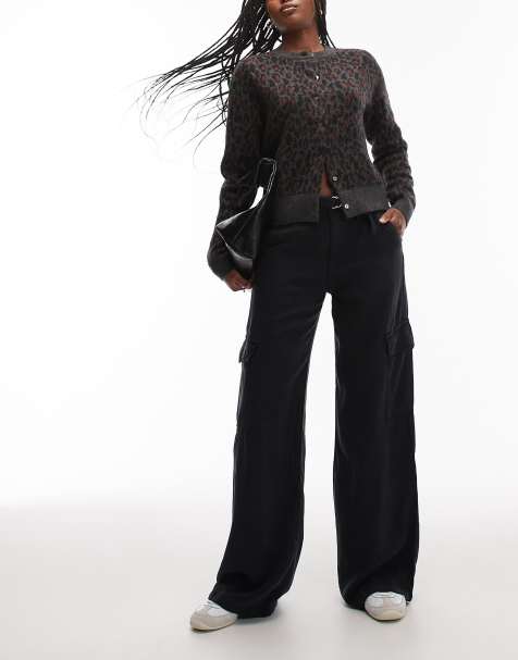 Levi's baggy dad cargo trousers in black