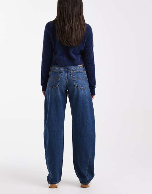 Levi's – Obszerne niebieskie jeansy dad z baryłkowymi nogawkami , 3 z 5